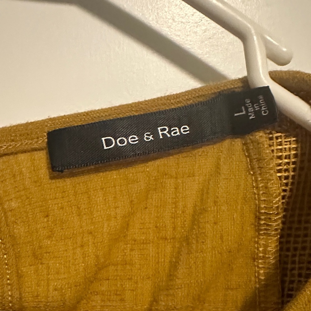 Doe & Rae Mustard Ruffle Sleeve Blouse - Picture 2 of 5